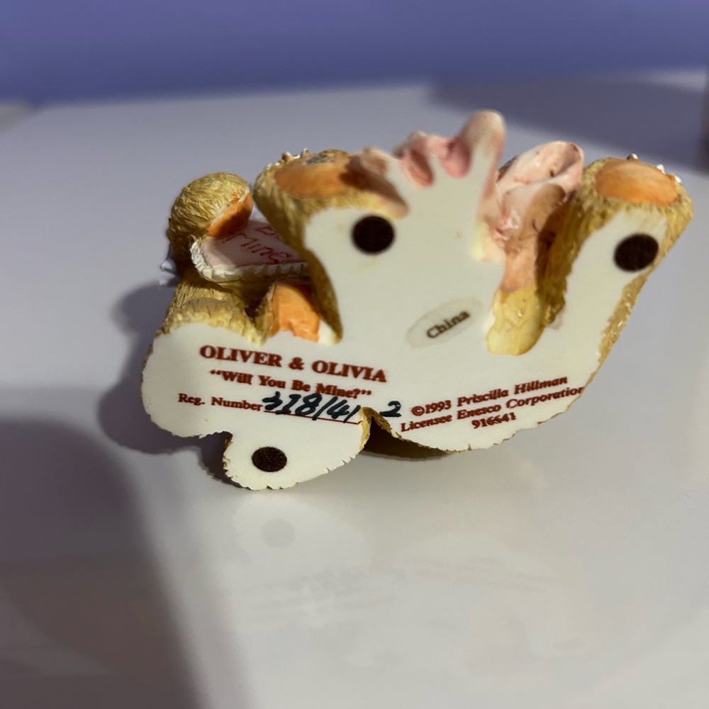 Cherished Teddies 'Oliver and Olivia’ “Will You Be Mine” Figurine - Picture 5 of 6
